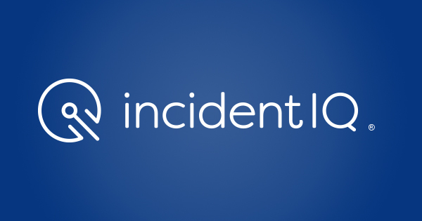 Blue box with white "Incident IQ" logo